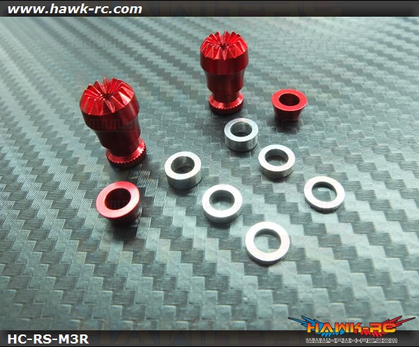 Hawk Creation Adjustable Stick Rocker End Red Φ10mm (M3, T8FG, DX7S/8 , DJI , FrSky Taranis Plus)